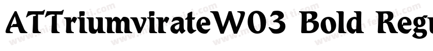 ATTriumvirateW03 Bold Regular字体转换